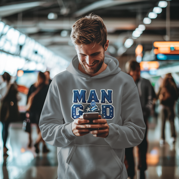 Grey Cowboys Man Of GOD Hoodie